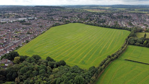Land off Holbeache Lane which has been suggested as a location for new homes
