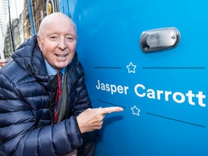 Supporting image for story: Comedy legend Jasper Carrott unveils tram named in his honour