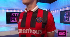 The big reveal shows the kit is that of Shrewsbury Town