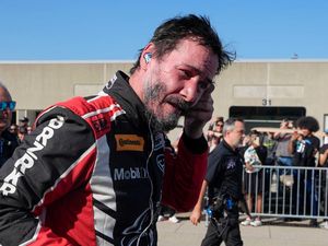 Supporting image for story: Keanu Reeves spins off track in professional racing car debut