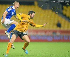 Jack Price and James Wesolowski of Oldham Athletic.
