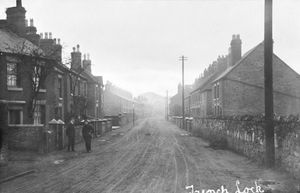 Nothing today remains of this Trench Lock street scene apart from fading memories of a lost community.