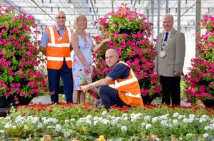 Peter Jenks and Gary Farmer: Operations Manager with Shrewsbury's new Mayor and Mayoress Peter and Julie Nutting.