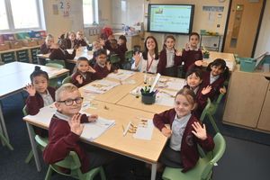 Thomas Telford Free Primary School has opened inside a temporary facility 