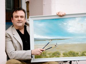 Supporting image for story: Paints and an easel are helping Richard with lockdown