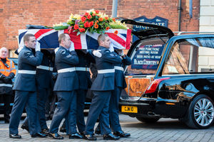 The funeral of Sir Jack Hayward as Wolves fans lines the streets to pay their respects