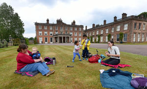 Enjoying a catch up at Weston Park
