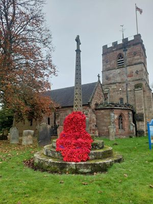 Poppy display at All Saints Church, Trysull 