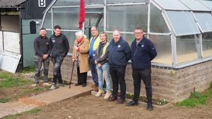 Percy Thower's greenhouse is officially reopened. Picture: PhilB