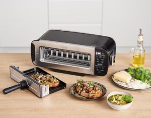 A toaster, grill, and panini press all in one