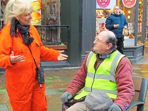 Supporting image for story: Wolverhampton art students sitting pretty as they ask public for views on city 