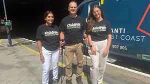 (L-R) Sandi Sidhu, Craig Mortiboys and Lucy Weilding from Avanti West Coast prepare for their National Three Peaks by Rail challenge.