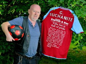 Supporting image for story: 'Suchanite' Aston Villa shirt to be auctioned for Acorns Hospice