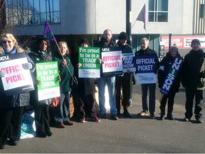 Supporting image for story: Stafford College closed as staff strike across the West Midlands