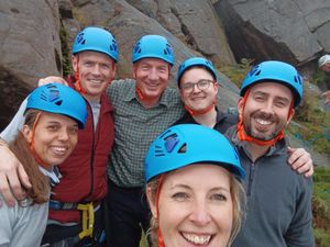 Members of the group on the challenge 