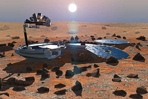 The Beagle 2: Artist's impression issued by the European Space Agency