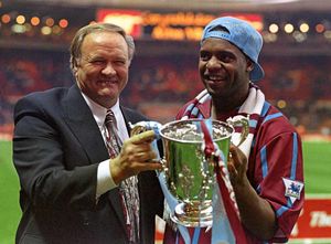 At the height of his career Dalian Atkinson, pictured right with namesake Ron, helped Aston Villa win the 1994 League Cup