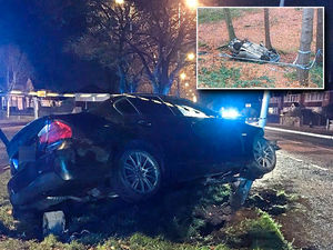Supporting image for story: Suspected drink-driver crashes into lamppost during spate of New Year crashes