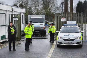 Police at Greenfield Golf Club, Bushbury, where the bodies of a man and a woman were found in a car on Cat and Kittens Lane last week