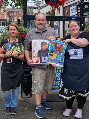 
Pictured from left: Karolina Madrzak, cafe supervisor at The Orbit; Damian Breeze, Orbit Manager, and Lyndsey Bird from Boardroom Gaming Café 

