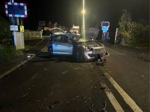The car after it was righted