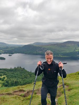 Stephen Johnson, Managing Director of Quooker UK & Ireland enjoying the scenic hike with trekking poles