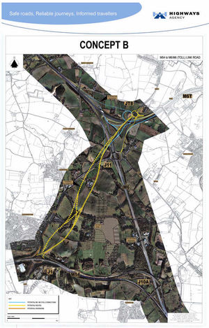 A diagram showing one version of the plans - concept B
