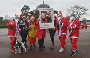 Claire Farrell (Patch the dog), Grace Edge with Ted, Fern Taylor, Mayor: Linda Leach, Beacon Chief Executive Lisa Cowley, Bethany Murror and Amy Taylor.