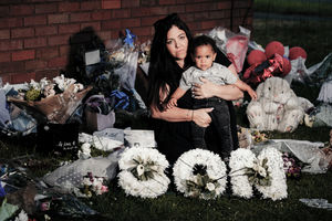 Kelly Ellitts with Keelan's half-brother Josiah Knight Ferguson