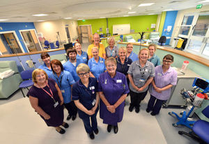 Matron Sue Malbon, right and senior sister Kerry Pearson with the rest of the team