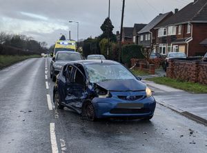 Firefighters at the scene on Bosty Lane. Photo: Aldridge Fire Station