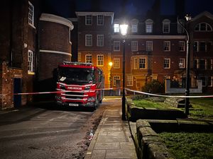 The scene from St Mary's Place this morning