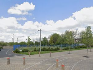 The former bowling green at the former Chubb Safes factory site in Mortice Green, Heath Town, Wolverhampton