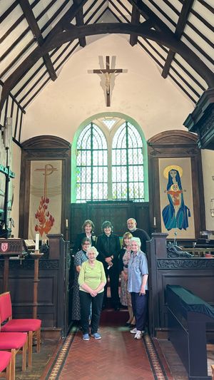 Holy Trinity Church   Minsterley:    Sarah Edwards,  Archdeacon Fiona Gibson, Lord-Lieutenant, Dean Sarah, Rev Greg Smith, Katherine Garnier DL, Caroline Bowen  / Susan Lockwood