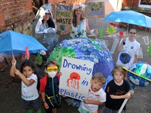Supporting image for story: Hundreds of climate change protestors young and old turn out in Shrewsbury - in pictures and video