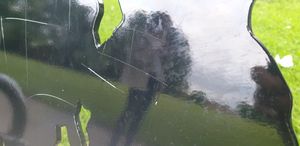 The vandalised bench in Ashmore Park, Wednesfield. Photo: Sophie Perry, Wolverhampton College NCTJ student