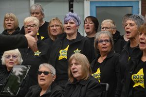 Singers at the Ginger and Spice event in Market Drayton.