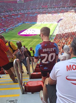 The view from the seats for the Croatia v Morocco clash