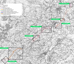 A map showing Green GEN Cymru's proposal. Picture: Green GEN Cymru