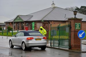 William Hobson on the gate at Stafford County Showground