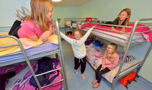 John Randall Primary School pupils Anna, Demi, Amy and Abbie, all aged 10