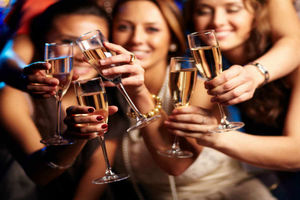 Be greeted with a glass of champagne celebrating New Years Eve in the Midlands