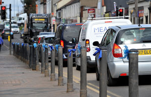 Blue ribbons have taken over the town of Brownhills in memory of two-week-old baby Ciaran Leigh Morris who was killed in a crash