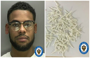 Kyle Esty jailed for six years nine months after being found with 90 wraps of Class A drugs
