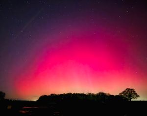The Northern Lights in Alveley, near Bridgnorth. Pictures: Samantha Pommells