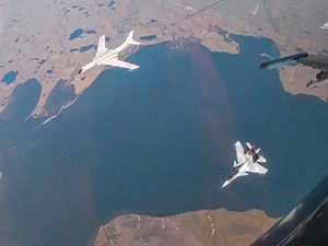 Supporting image for story: US and Canada track Chinese and Russian long-range bombers off Alaska