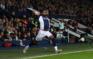 Darnell Furlong of West Bromwich Albion makes another long throw delivery that allows Matt Clarke of West Bromwich Albion to score a goal to make it 1-0 (AMA)