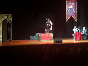 Treguard puts the helmet on the first dungeoneer, Wayne Hughes, from Pensnett. Pictures by: Wayne Beese