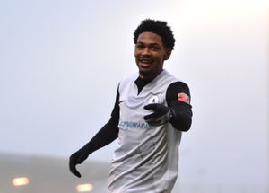 TELFORD COPYRIGHT Mike Sheridan - GOAL. Riccardo Dinanga of AFC Telford United scores to make it 2-0 during the Southern League Premier Central fixture between AFC Telford United and Halesowen Town at the Seah Stadium (New Bucks Head) on Thursday, December 26, 2024
