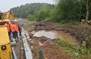 Around 50 workers are dealing with the incident in Telford.
